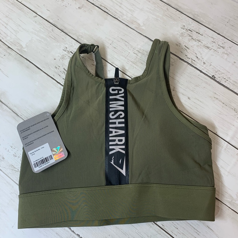 Gymshark elevate sports bra khaki green small NWT - Picture 4 of 10